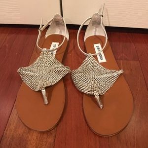 Steve Madden crystal ankle strap sandals